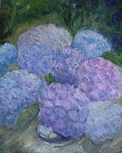 schilderij hortensia